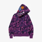 Jacket BAPE Camo Shark Hoodie Purple