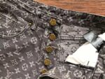 Louis Vuitton Distressed Baggy Monogram Jeans - Image 7