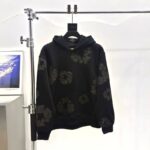 Hoodie Denim Tears Cotton Wreath Black Monochrome - Image 2