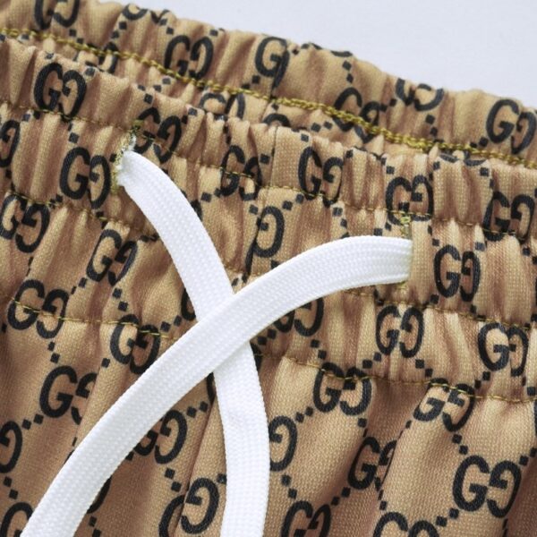 Pants Gucci Monogram Wide-Leg Beige GC053 - Image 6