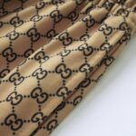 Pants Gucci Monogram Wide-Leg Beige GC053 - Image 8