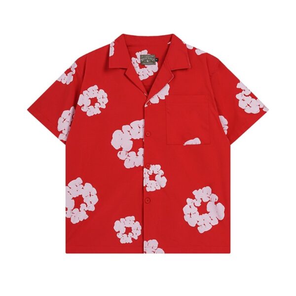 Shirt Denim Tears Circle Clouds Red - Image 1