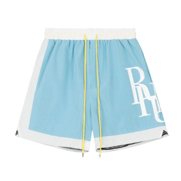 Rhude Side Logo Shorts Blue - Image 1