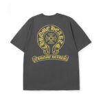 T-shirt Chrome Hearts Yellow Horseshoe Grey Logo CH020 - Image 2
