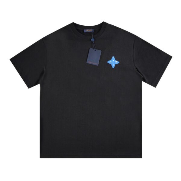 T-shirt Louis Vuitton Blue LV Logo Black - Image 1