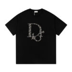 T-shirt Dior Black Monogram Logo DO063