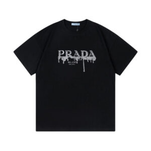 T-shirt Prada Milano Black Drip Logo PD035