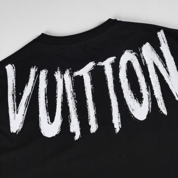 T-shirt Louis Vuitton Brushstroke Logo Black - Image 4