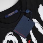 T-shirt Louis Vuitton Brushstroke Logo Black - Image 5