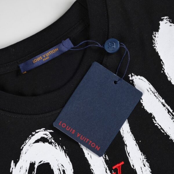 T-shirt Louis Vuitton Brushstroke Logo Black - Image 5