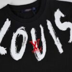 T-shirt Louis Vuitton Brushstroke Logo Black - Image 3