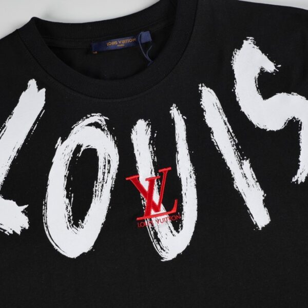 T-shirt Louis Vuitton Brushstroke Logo Black - Image 3