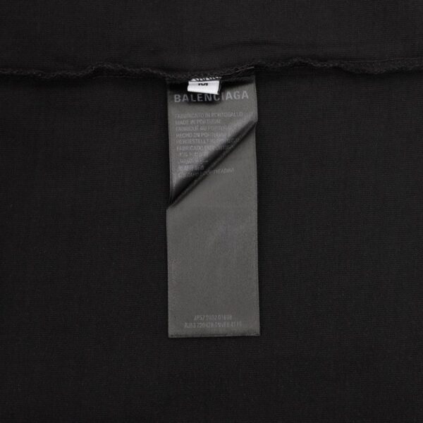 T-shirt Balenciaga Graphic Slogan Distressed Black BL010 - Image 7