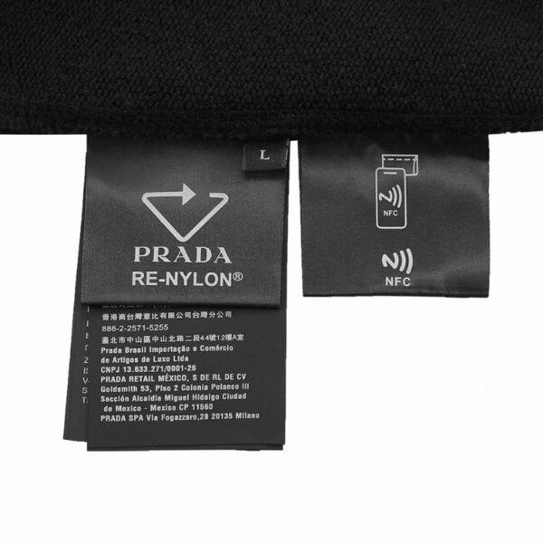 Hoodie Prada Milano Logo Black PD009 - Image 10