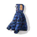 Jacket Puffer BAPE Shark Camo Full-Zip Blue BP080 - Image 4