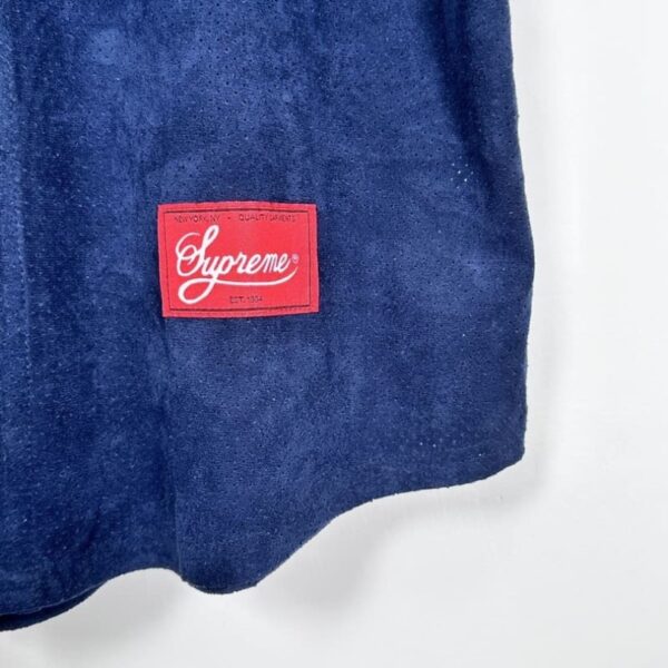 Jersey Supreme Button-Up Velour Logo Navy SP044 - Image 7