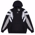 Hoodie Balenciaga 3 Stripes Black White BL066