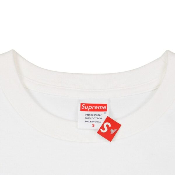 T-shirt Supreme Box Logo Outline White SP026 - Image 6