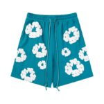 Shorts Denim Tears White Clouds Teal Green