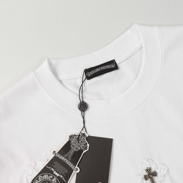 T-shirt Chrome Hearts White Cross Embroidery CH030 - Image 7