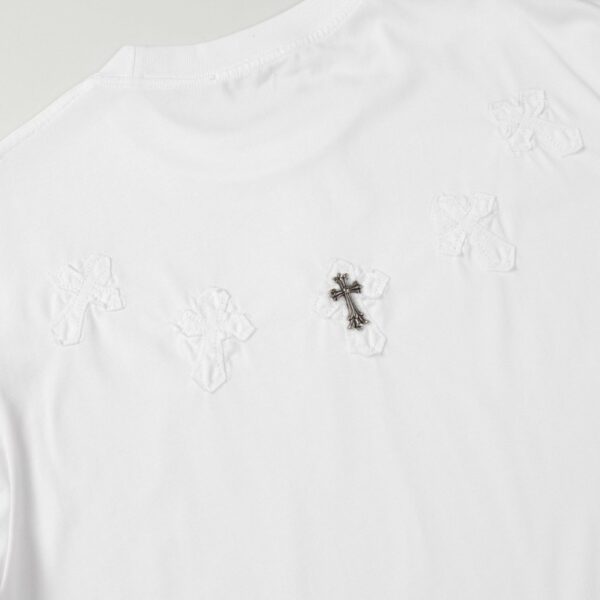 T-shirt Chrome Hearts White Cross Embroidery CH030 - Image 4