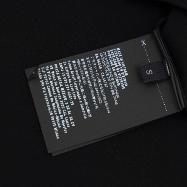 T-shirt Prada Black Graphic Logo PD038 - Image 8