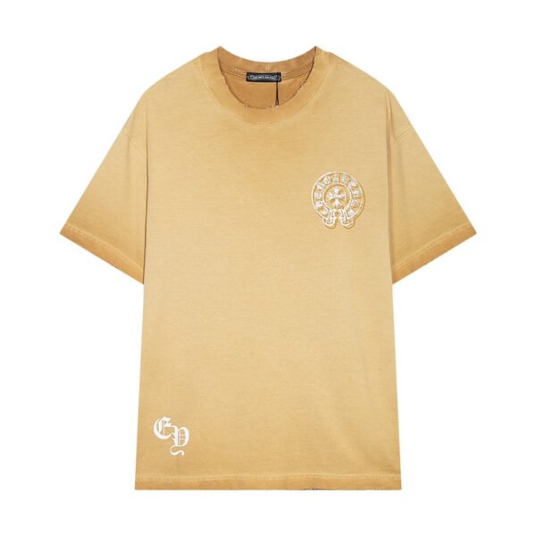T-shirt Chrome Hearts Gold Horseshoe Logo CH034 - Image 1