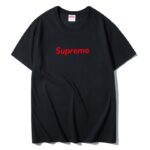 T-shirt Supreme Red Logo Black SP014