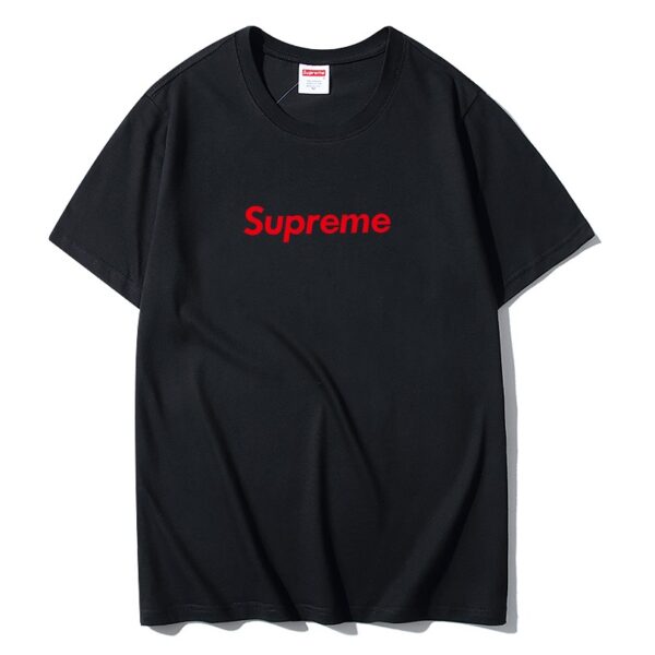 T-shirt Supreme Red Logo Black SP014 - Image 1