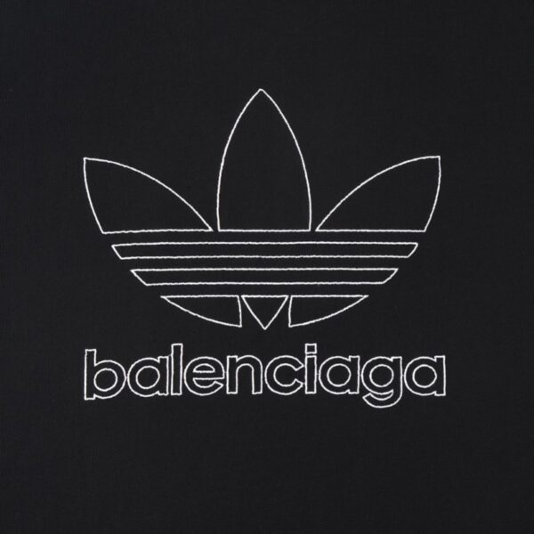 T-shirt Balenciaga x Adidas Trefoil Logo Black BL005 - Image 4