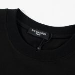T-shirt Balenciaga Graffiti Print Black BL053 - Image 5