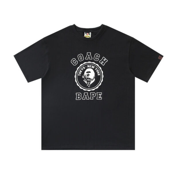 T-shirt BAPE Coach Logo Black BP008 - Image 1
