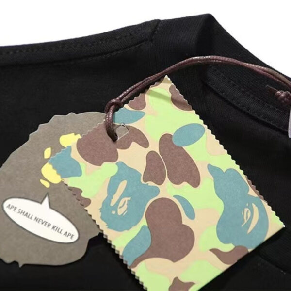 T-shirt BAPE Baby Milo Banana Ape Head Black BP051 - Image 10