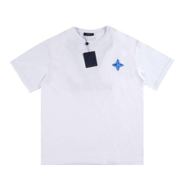 T-shirt Louis Vuitton Blue LV Logo White - Image 1