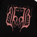 T-shirt Balenciaga BB Gothic Print Black BL036 - Image 6