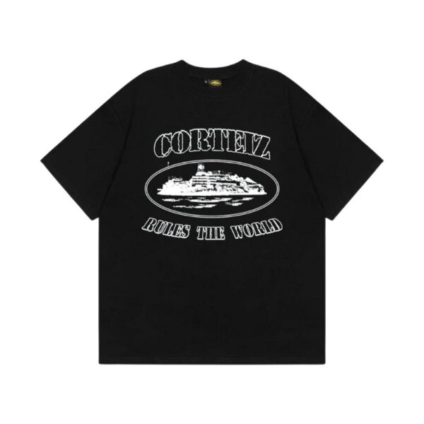 T-shirt Corteiz Rules The World Black - Image 1