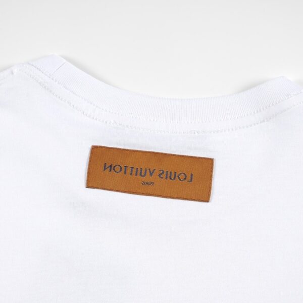 T-shirt Louis Vuitton Blue Graffiti White Logo LV021 - Image 7