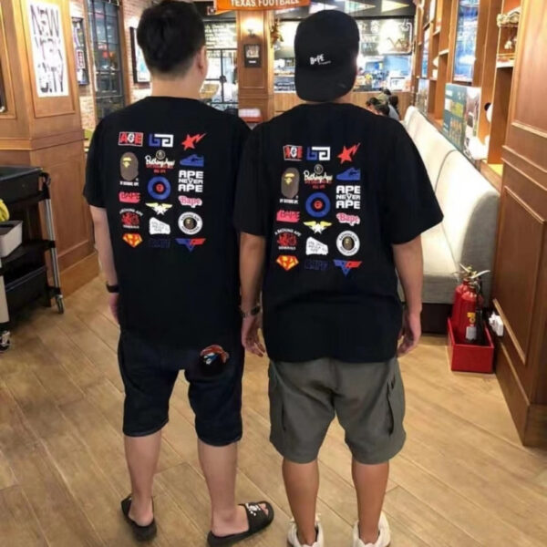T-shirt BAPE Multi-Logo Black BP004 - Image 18