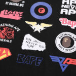 T-shirt BAPE Multi-Logo Black BP004 - Image 6