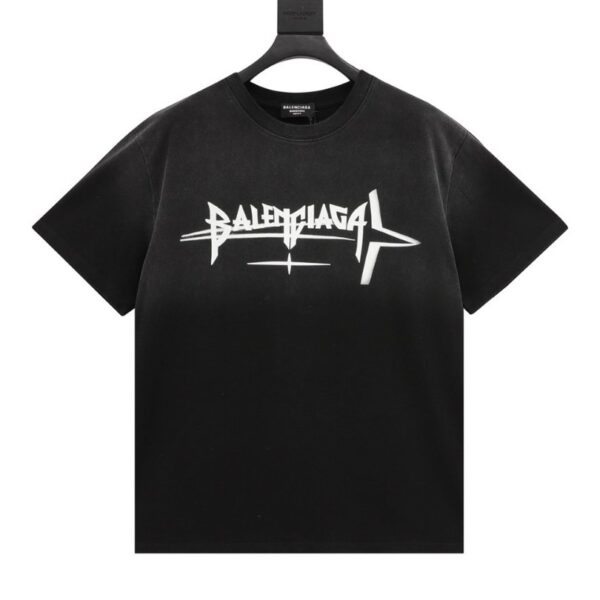 T-shirt Balenciaga Logo Graphic Black BL055 - Image 1