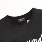 T-shirt Balenciaga Logo Graphic Black BL055 - Image 5