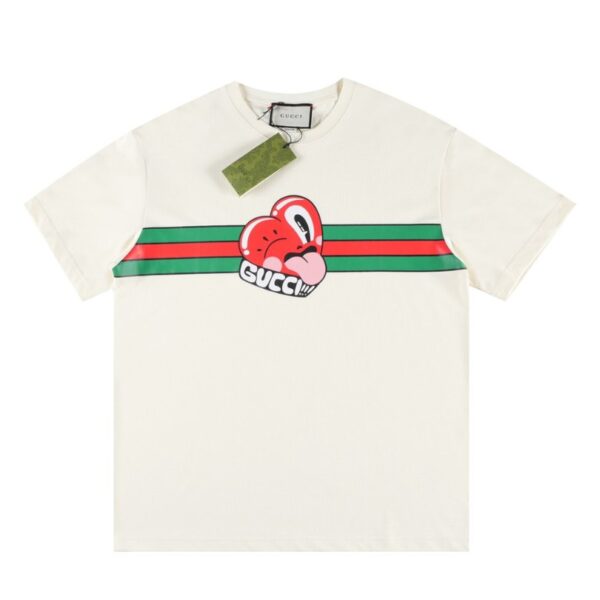 T-shirt Gucci Heart Logo White GC016 - Image 1