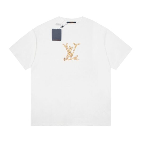 T-shirt Louis Vuitton Rope Logo White LV027 - Image 1