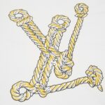 T-shirt Louis Vuitton Rope Logo White LV027 - Image 5