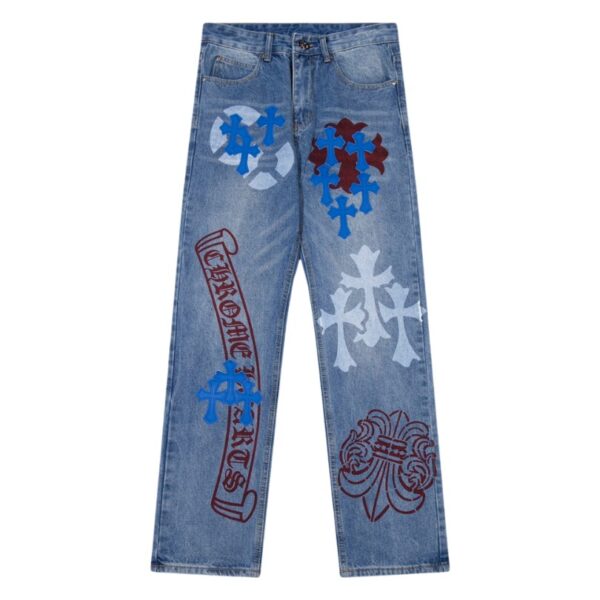 Jeans Chrome Hearts Box Cross Patch CH023 - Image 1