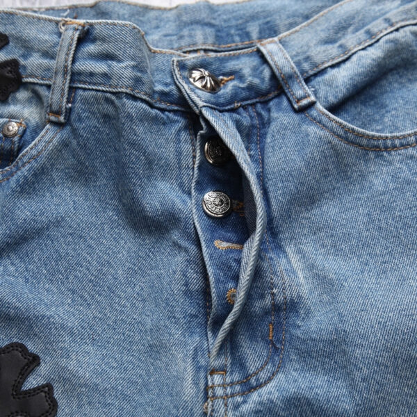 Jeans Chrome Hearts Cross Patchwork CH051 - Image 6