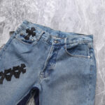 Jeans Chrome Hearts Cross Patchwork CH051 - Image 4