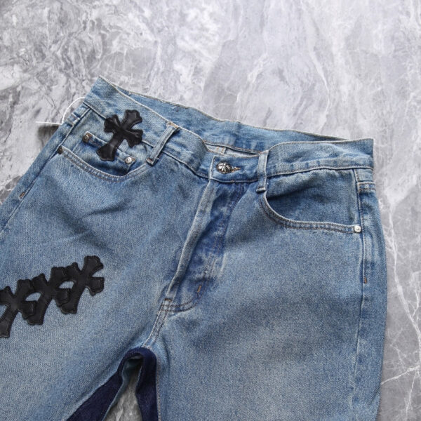 Jeans Chrome Hearts Cross Patchwork CH051 - Image 4