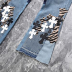 Jeans Chrome Hearts Cross Patchwork CH051 - Image 13