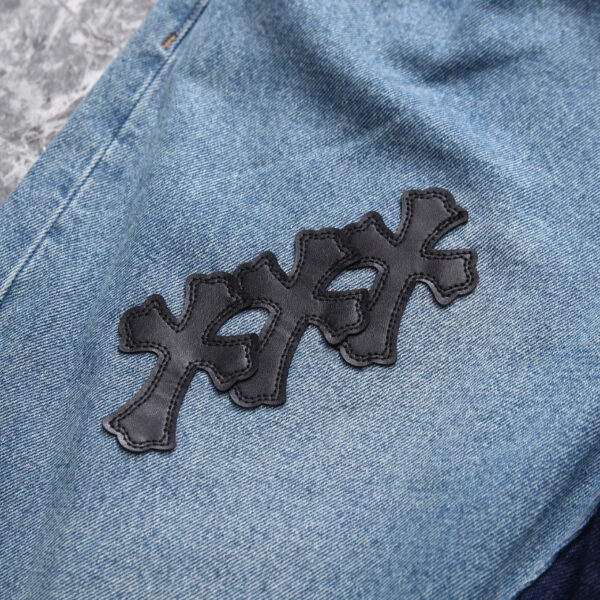 Jeans Chrome Hearts Cross Patchwork CH051 - Image 12